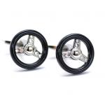 Black Steering Wheel Cufflinks.JPG